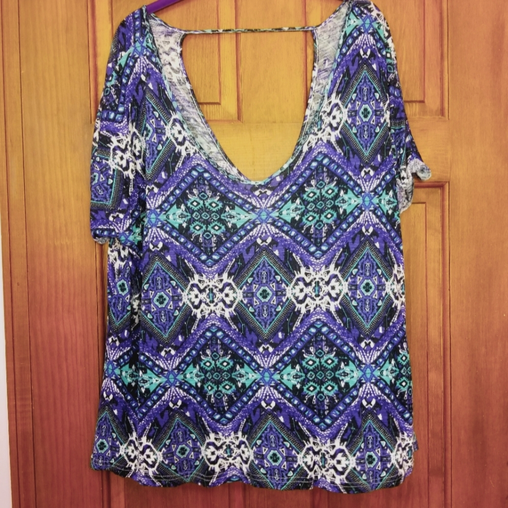 Printed Flowy Top